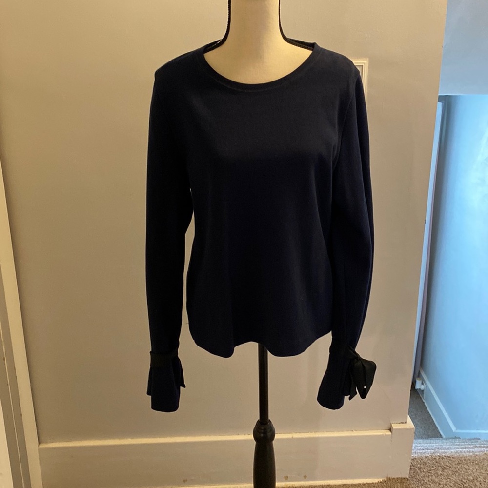 J. Crew top with tied sleeves
